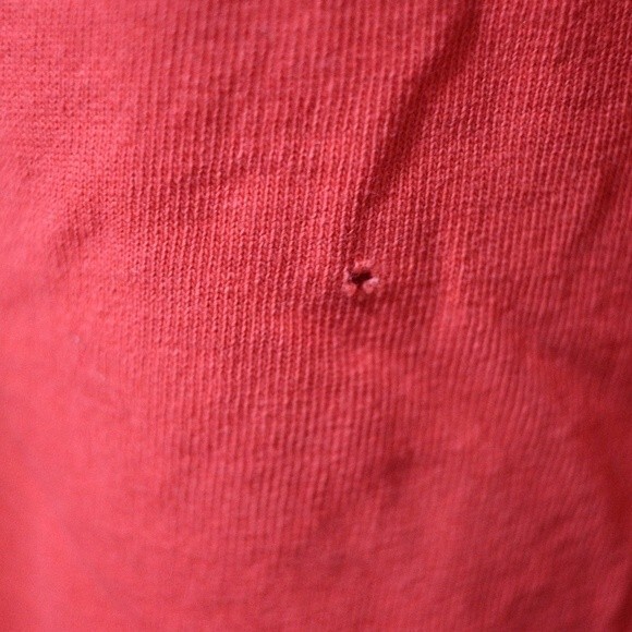 B&H Co Red Spellout Providence Raised Flocked Text TShirt Large - Picture 7 of 13